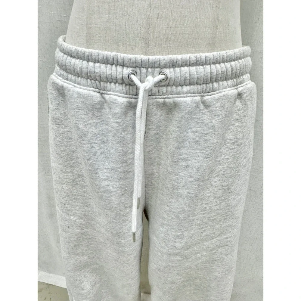 Abercrombie & Fitch Sunday Barrel Sweatpants Women Medium Heather Gray Wide Leg - Picture 8 of 13